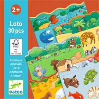 Djeco JEUX  EDUCATIFS - MÉMOS, LOTOS, DOMINOS Loto animaux - FSC MIX