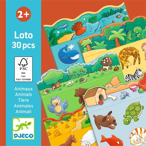 Djeco JEUX  EDUCATIFS - MÉMOS, LOTOS, DOMINOS Loto animaux - FSC MIX