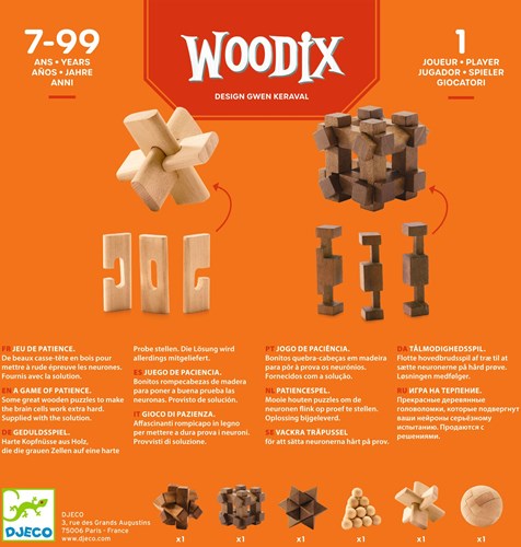 Djeco JEUX - JEUX CLASSIQUES Woodix - FSC MIX
