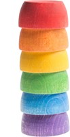 Grapat Holzschalen Regenbogenfarben - 6 Stück offenes Spielzeug-2