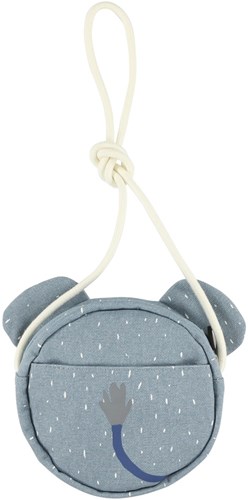 Trixie kindertas handtas blauw Mrs. Elephant ronde tas katoen-2