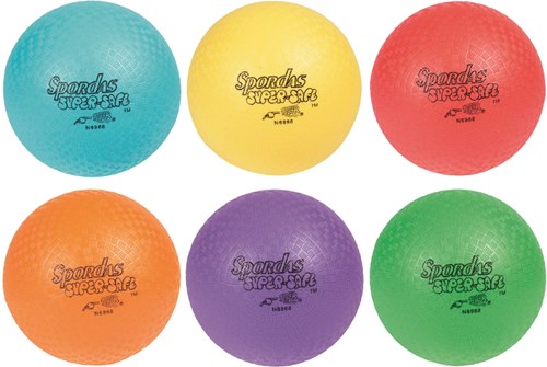 Spordas speelbal set SuperSafe PG - 6 stuks kleurrijke ballen