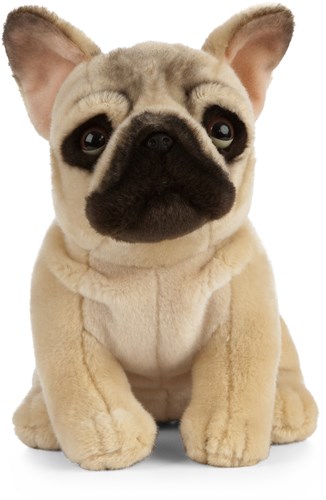 Living Nature pluche Franse Bulldog knuffel hond 25 cm speelgoed