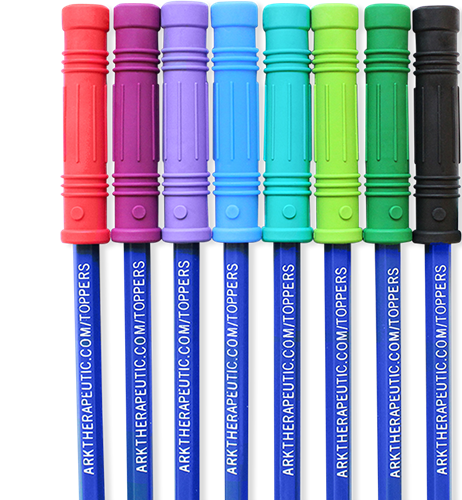 ARK Therapeutic bijtspeelgoed Bite Saber kauwbare potloodtopper lavendel Getextureerde kauwbare potloodtopper die pen- of potloodkauwen vervangt, voor kinderen en volwassenen.-2