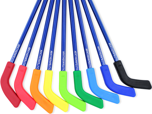 ARK Therapeutic kauwbare potloodtopper hockey stick blauw XXT speelgoed Kauwbare potloodtopper in hockeystickvorm, veilig alternatief voor het kauwen op potloden.-2