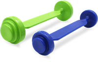 ARK Therapeutic proBarbell lip sluiting en kracht speelgoed set - multicolor Set van 2 halterstaafjes om lipsluiting en lipkracht te trainen, voor gebruik onder begeleiding.