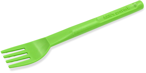 ARK Therapeutic Gabel Spielzeug für Ernährungstherapie rot Kunststoff Getextureerde vork voor voedingstherapie, ontworpen door een voedingstherapeut.-2