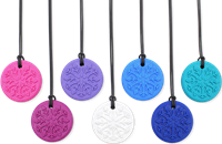 ARK Therapeutic bijtspeeltje sneeuwvlok kauwsieraad transparant XT medium Ronde kauwketting met sneeuwvlokmotief, ideaal om met de voortanden mee te kauwen.-2