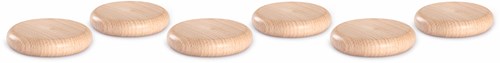 Grapat houten speelgoed coins - set van 6 stuks - open einde spel