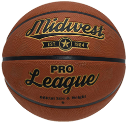 Midwest basketbal Pro League oranje maat 7 - rubber grip bal