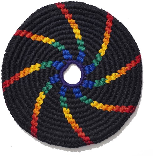 Megaform indoor disc fair trade handgehaakt kleurrijk speelgoed