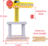 BigJigs Holzkran - gelber Spielzeugkran für Kinder-3