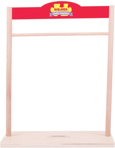 BigJigs Holz Kleiderständer für Puppenkleidung - Puppenzubehör