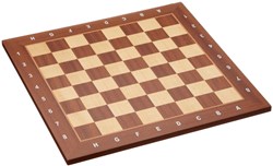 Philos Schachbrett Holz 55 mm Feld mit Randbeschreibung - Luxus Brettspiel