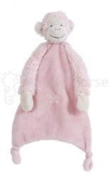 Happy Horse knuffeldoekje aap Mickey roze - 28 cm baby cadeau