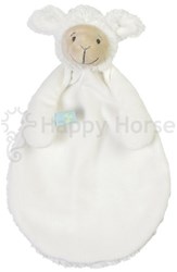Happy Horse knuffeldoekje Lam Lugano - 29 cm - wit - baby cadeau