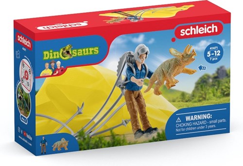 Schleich Dinosaurs parachute reddingsset - 41471 - dino speelgoed