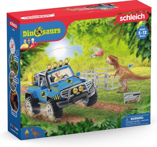 Schleich Dinosaurier Geländewagen mit Dino-Außenposten Spielzeug 41464