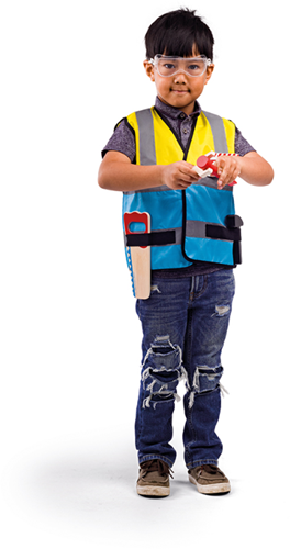 BigJigs Bauarbeiter Verkleidungsset mit Zubehör für Kinder-2