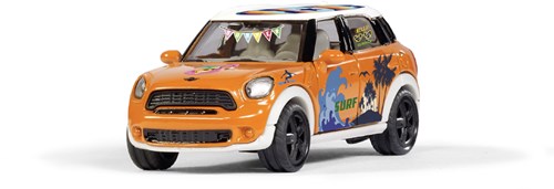 Siku speelgoedauto MINI Countryman Summer met stickerset - oranje