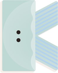 Djeco houten letter K - grafische dierenletter voor kinderkamer decoratie