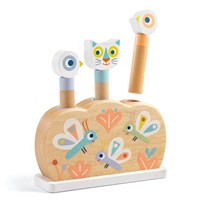 Djeco Holz Babyspielzeug BabyPopi Pop-up Tiere Spiel