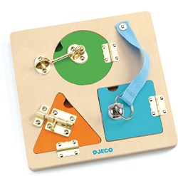 Djeco Holz Babyspielzeug LockBasic - Motorikspielzeug FSC