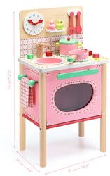 Djeco Küchenspielzeug Holzspielküche Lila's cooker rosa