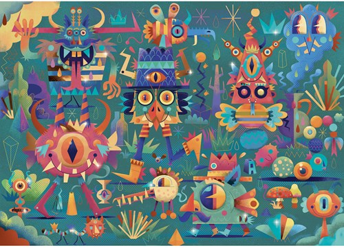 Djeco puzzel Monsterfeest - 50 stukjes - FSC karton