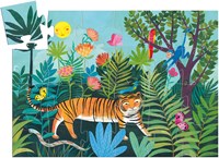 Djeco Puzzle Tiger - Silhouettenpuzzle Tiere 24 Teile Kinderpuzzle