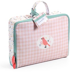Djeco accessoires poppenkoffer - stevige reiskoffer voor poppen