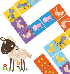 Djeco educatief spel domino boerderij - FSC MIX karton