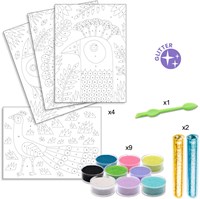 Djeco Sand und Glitzer Bastelset Vögel - Dazzling Birds Kreativspielzeug-2