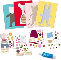 Djeco creatieve collage set voor kinderen - dieren knutsel FSC papier-3