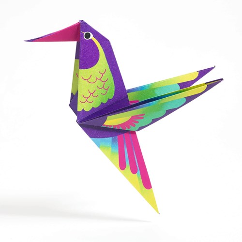 Djeco origami knutselset Tropische dieren en bloemen papier FSC-3