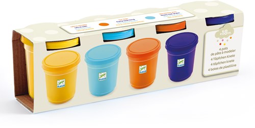 Djeco Knete 4 Töpfe Modelliermasse Nature - extra weiches kreatives Spielzeug-2