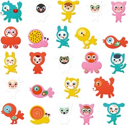 Djeco Sticker Tiere Bastelset - I love animals - kreative Collage