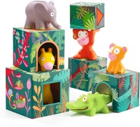 Djeco houten blokken MAXI Topanijungle - jungle speelgoed blokken