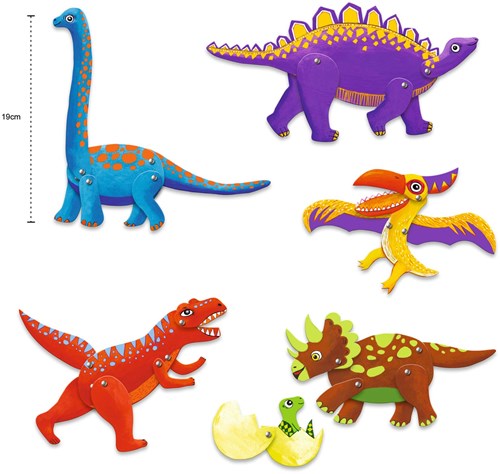 Djeco kleurplaten dinosaurus knutselset - FSC MIX karton