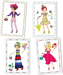 Djeco Sticker Massive fashion - Mode Bastelset für Kinder