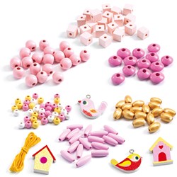 Djeco houten kralen sieraden set - Birds - creatief speelgoed