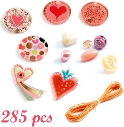 Djeco kralen & sieraden Hearts - creatieve kralenset voor kinderen