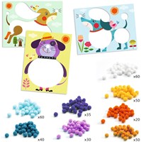 Djeco Bastelset PomPom Puppies - kreative Collage Hunde-3