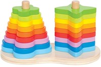 Hape Regenboog stapelvormen houten speelgoed - 19-delig educatief-2