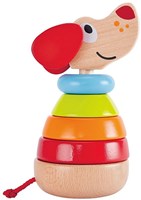 Hape Holz Stapelfigur Pepe bellender Welpe pädagogisches Spielzeug-2