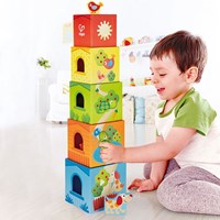 Hape stapeltoren karton Pepe & friends educatief speelgoed-3