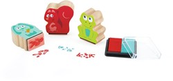 Hape Stempelset Pawprint - Holz Bastelspielzeug 12 Stück