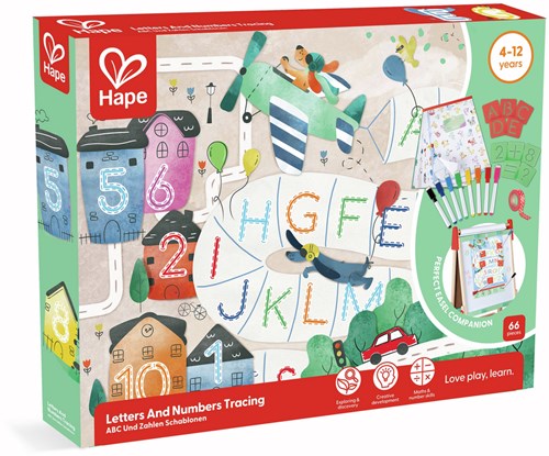 Hape educatief speelgoed Letters en cijfers tracing set voor kinderen-3