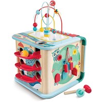 Hape educatief houten magic cube speelgoed - leerzaam activiteitenkubus