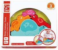 Hape dieren vormenpuzzel - houten speelgoed - kleurrijk en duurzaam-3